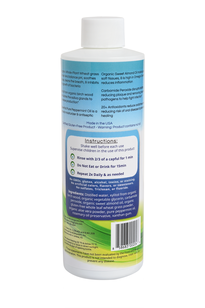 Back label of RESTORING RINSE® showing ingredients, directions, and warnings