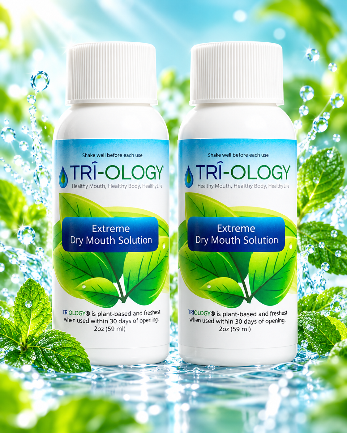 TRI-OLOGY® Extreme Dry Mouth Solution two-bottle set