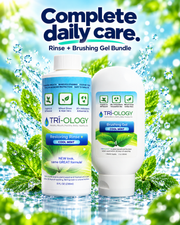 TRI-OLOGY® Restoring Rinse and Brushing Gel complete daily care bundle