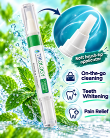 TRI-OLOGY® Treatment Pen featuring on-the-go cleaning, teeth whitening, and pain relief